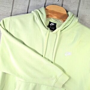 Nike Sportswear Club Hoodie Sweater Mens XXL Green Logo Swoosh Pocket Pullover
